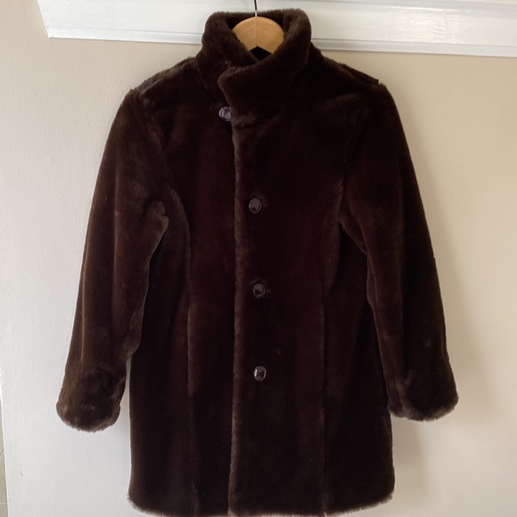 NEW Brown Water Resistant Reversible Faux Fur Coat - Picture 8 of 9
